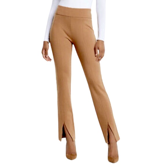 NWT - Express High Waist Columnist Front Vent Pants - Camel - XS - Picture 1 of 7